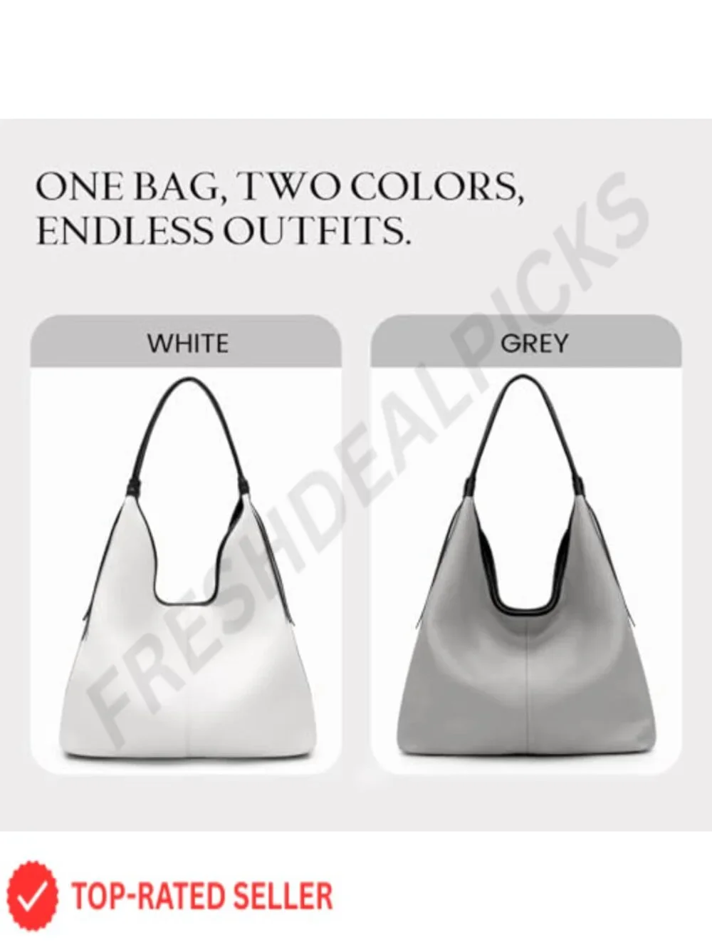 Genuine Leather Slouchy Hobo Bag Women Tassel Magnetic Closure Lightweight Tote